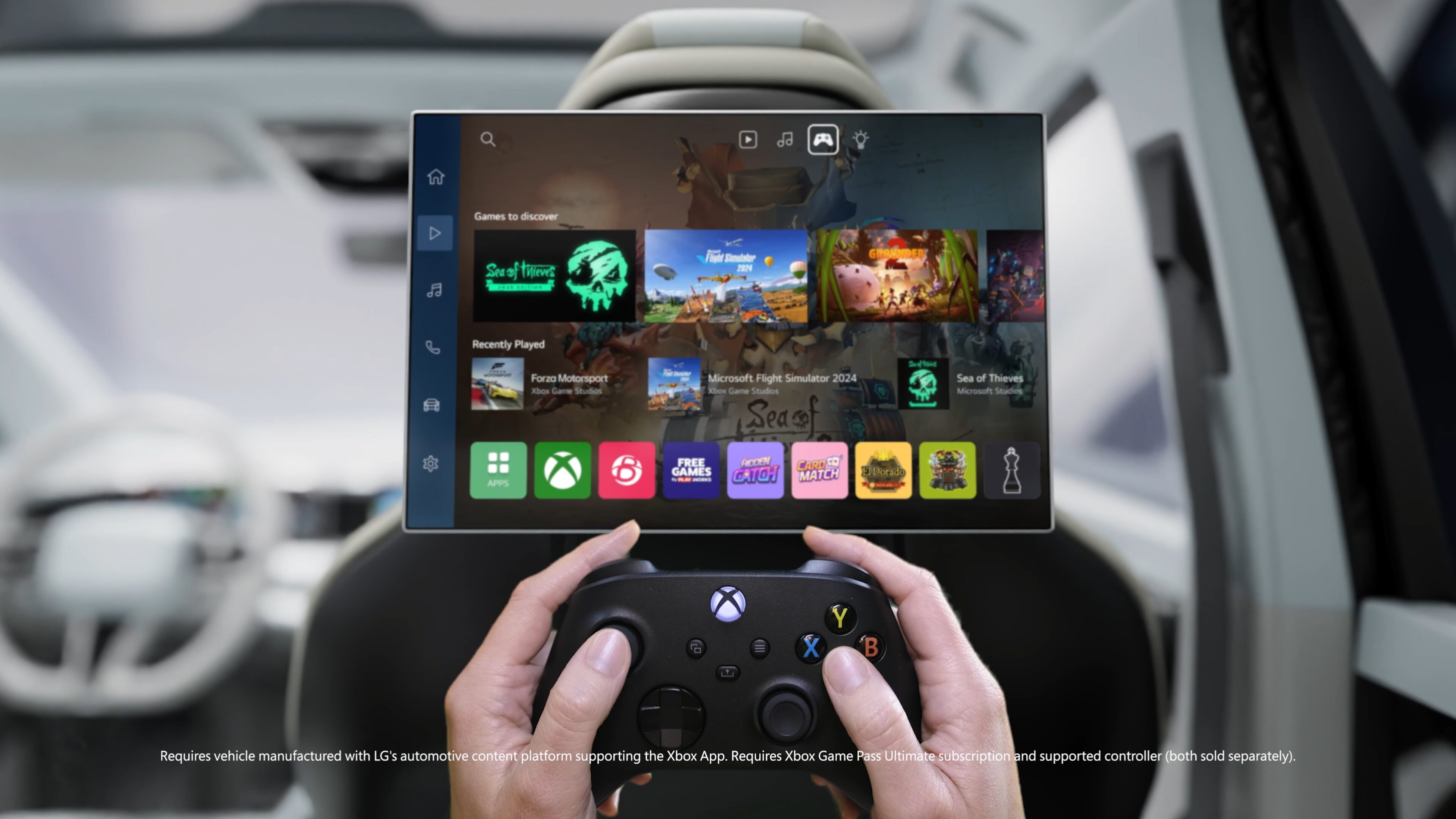 LG permitirá jugar a Xbox Cloud Gaming desde el coche