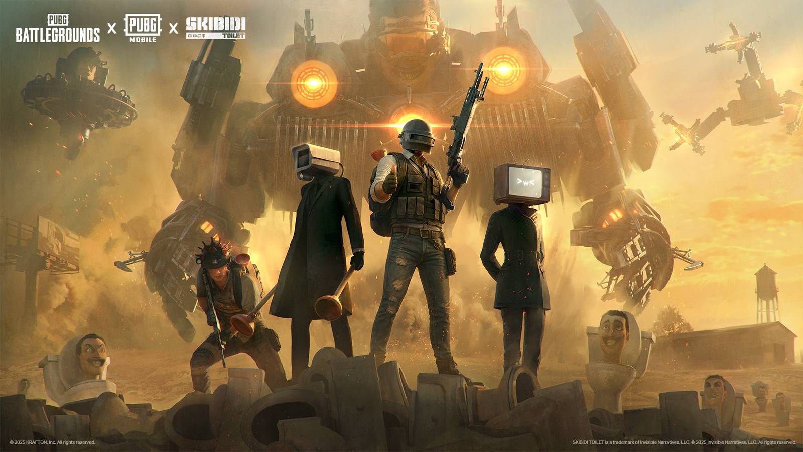 PUBG se une a la invasión de Skibidi Toilet en un crossover inesperado