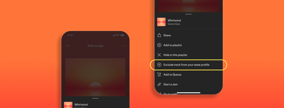 Spotify afina tus gustos musicales excluyendo canciones