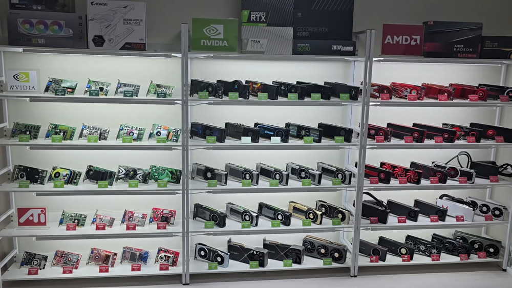 Un coleccionista muestra 30 años de historia de tarjetas gráficas Nvidia y AMD