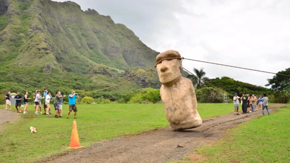 Recrean en vídeo el secreto de las estatuas 'caminantes' de la Isla de Pascua