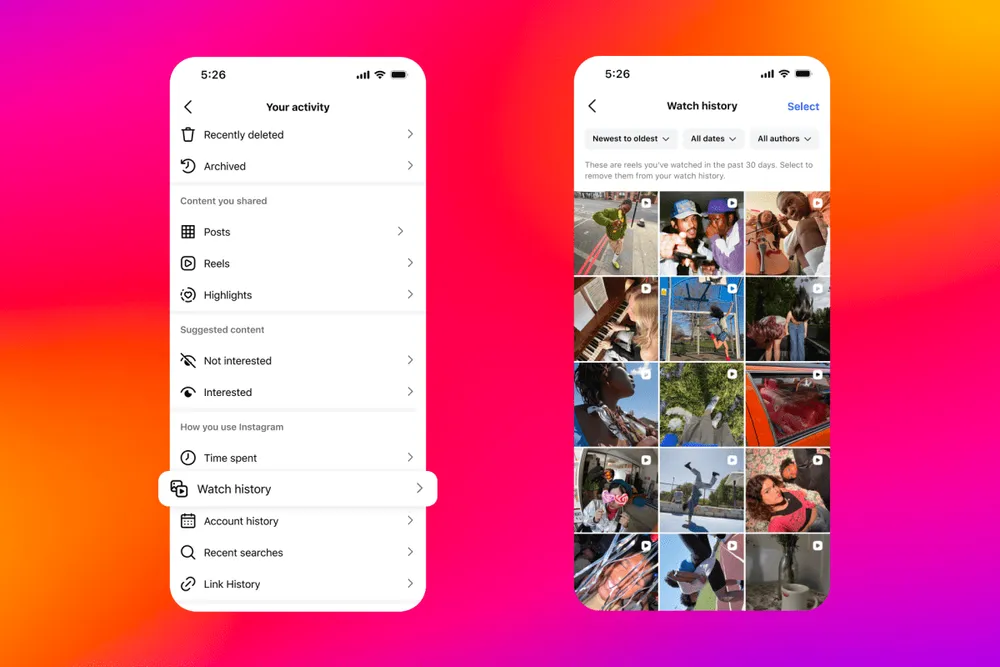 Instagram recupera tu historial de Reels vistos