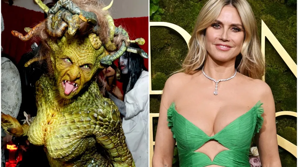 Heidi Klum se disfraza de Medusa en su fiesta de Halloween