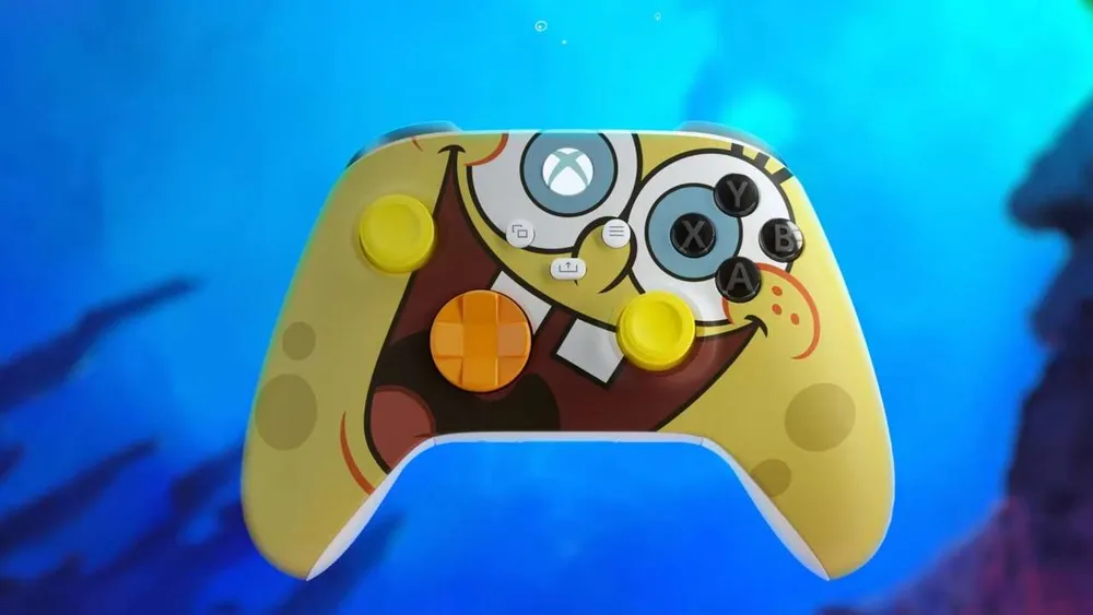 Nuevos mandos de Xbox con la cara de Bob Esponja