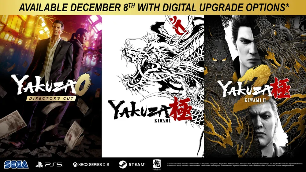 Ofertas de actualización para Yakuza Kiwami 1 y 2, y Yakuza 0 Director's Cut
