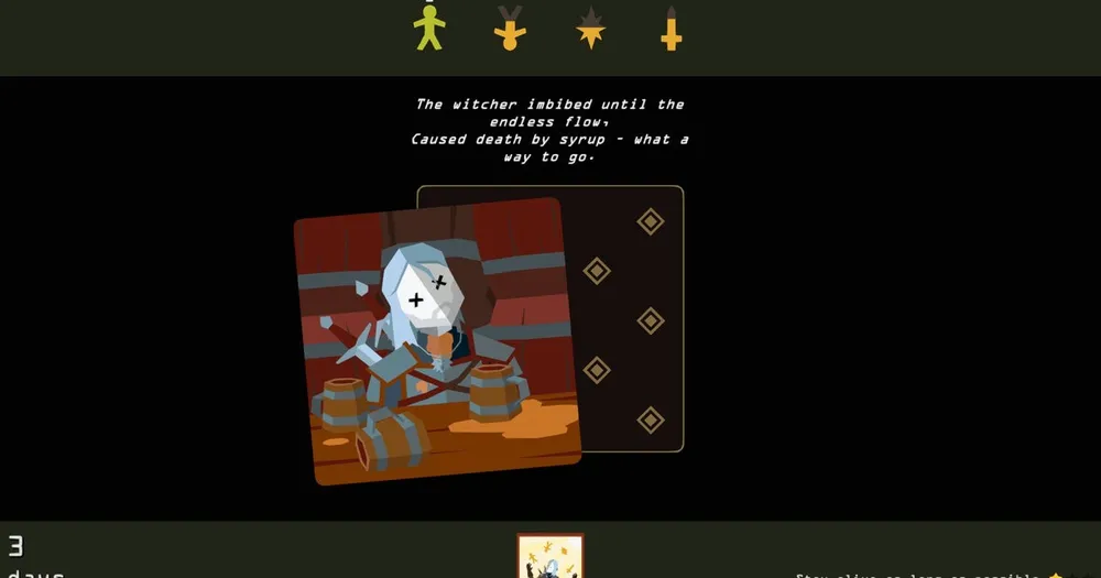 Geralt muere mil veces en Reigns: The Witcher