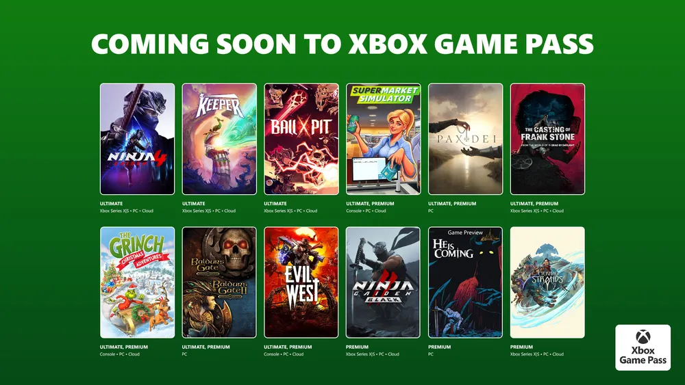 Xbox Game Pass: Novedades de octubre con Ninja Gaiden y Baldur's Gate