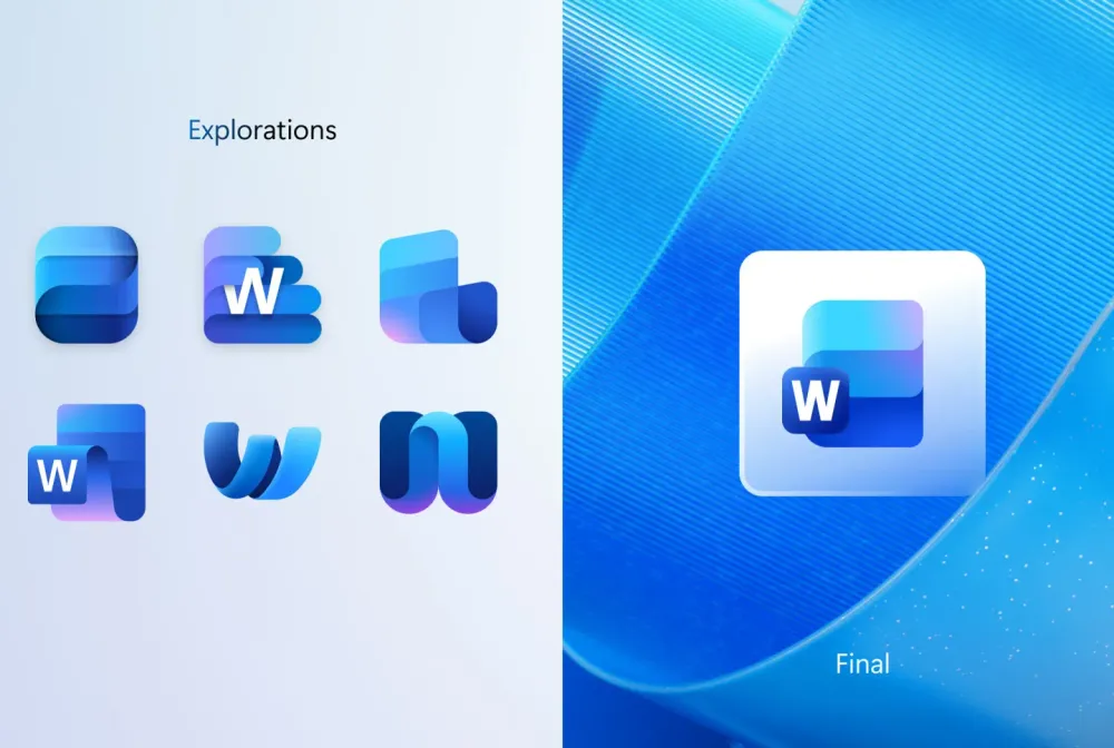 Microsoft revela los diseños descartados para los iconos de Office